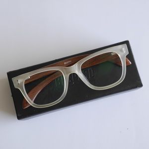 BSPECD eyeglass frames with wooden temples